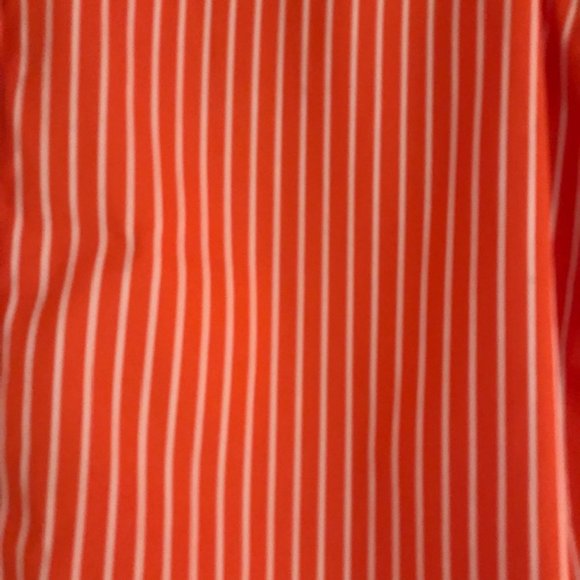 Lauren Ralph Lauren, Dress Shirt, Orange with White Stripe, Medium - Picture 3 of 3